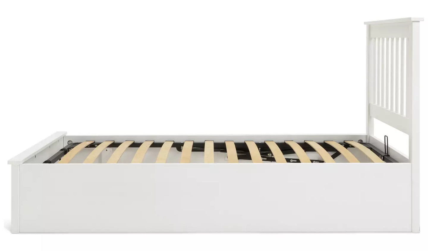 Assembled Habitat Aspley Single Wooden Ottoman Bed Frame - White